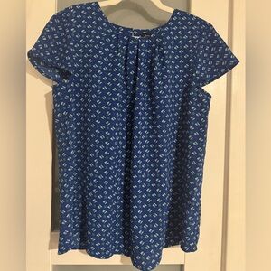 Blue Patterned Women's Top